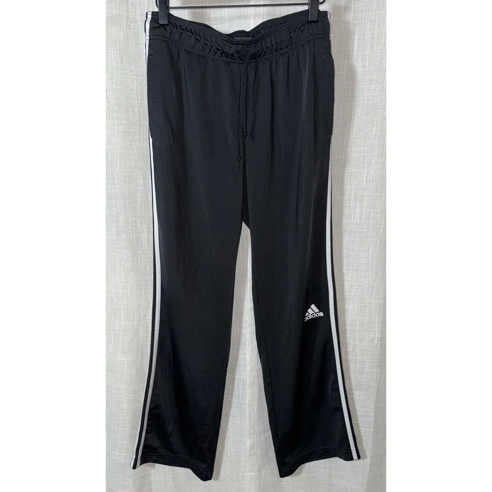 Adidas‎ Men's M Athletic Pants Medium Black White Stripe